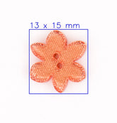 Transparante Oranje Knoop met Reflecterende Kern 13x15 mm Knopen KNP00075